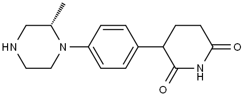 2,6-Piperidinedione, 3-[4-[(2S)-2-methyl-1-piperazinyl]phenyl]- Structure