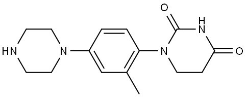 1-(2-methyl-4-(piperazin-1-yl)phenyl)dihydropyrimidine-2,4(1H,3H)-dione Struktur