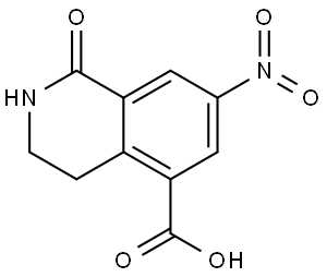 7-硝基-1-氧代-1,2,3,4-四氢异喹啉-5-羧酸, 3027942-48-6, 结构式