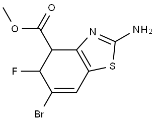 2-氨基-6-溴-5-氟-4,5-二氢苯并[D]噻唑-4-羧酸甲酯, 3027943-65-0, 结构式