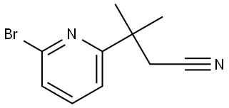 3-(6-Bromopyridin-2-yl)-3-methylbutanenitrile 化学構造式