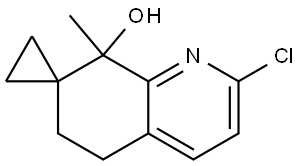 2'-Chloro-8'-methyl-6',8'-dihydro-5'H-spiro[cyclopropane-1,7'-quinolin]-8'-ol Struktur