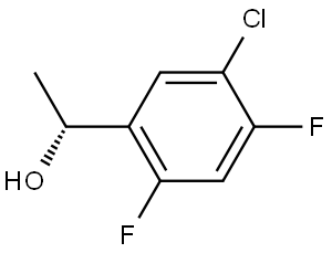 (R)-1-(5-氯-2,4-二氟苯基)乙醇 结构式