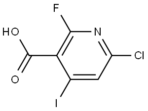 6-chloro-2-fluoro-4-iodonicotinic acid Struktur