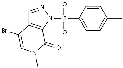 4-Bromo-6-methyl-1-tosyl-1H-pyrazolo[3,4-c]pyridin-7(6H)-one Struktur