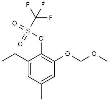 2-乙基-6-(甲氧基甲氧基)-4-甲基苯基三氟甲磺酸酯, 3028967-05-4, 结构式