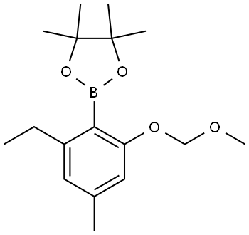 2-(2-Ethyl-6-(methoxymethoxy)-4-methylphenyl)-4,4,5,5-tetramethyl-1,3,2-dioxaborolane Structure