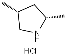 (2S,4R)-2,4-Dimethylpyrrolidine hydrochloride 结构式