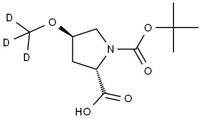 (4R)-Boc-4-(methoxy-d3)-L-Proline Structure