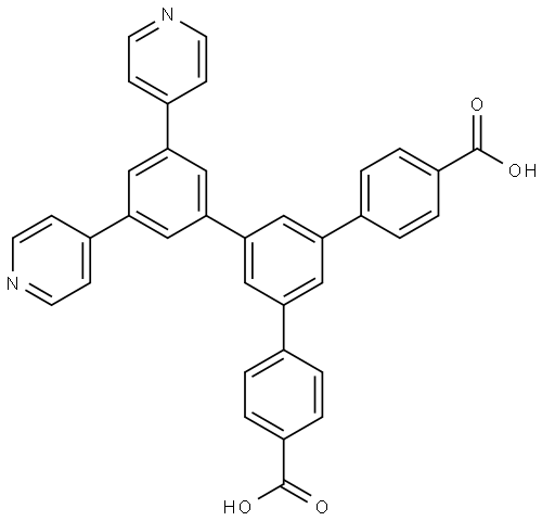 5'-(3,5-Di(pyridin-4-yl)phenyl)-[1,1':3',1''-terphenyl]-4,4''-dicarboxylic acid Structure