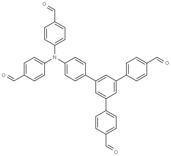 5'-(4-(双(4-甲酰基苯基)氨基)苯基)-[1,1':3',1''-三联苯]-4,4''-二甲醛,3029269-72-2,结构式