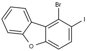 1-溴-2-碘二苯并呋喃- 结构式