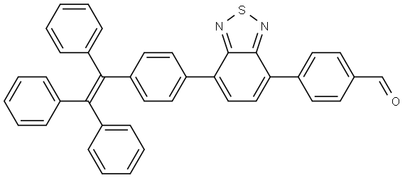 4-(7-(4-(1,2,2-triphenylvinyl)phenyl)benzo[c][1,2,5]thiadiazol-4-yl)benzaldehyde Struktur