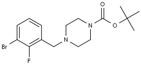 tert-butyl 4-(3-bromo-2-fluorobenzyl)piperazine-1-carboxylate 结构式