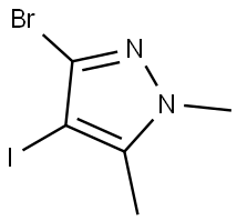 3-bromo-4-iodo-1,5-dimethyl-1H-pyrazole 结构式