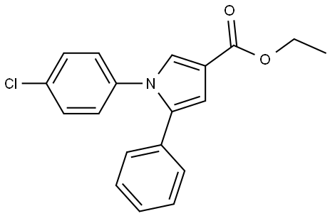 ethyl 1-(4-chlorophenyl)-5-phenyl-1H-pyrrole-3-carboxylate Structure