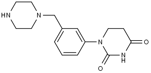 1-[3-(piperazin-1-ylmethyl)phenyl]hexahydropyrimidine-2,4-dione 结构式