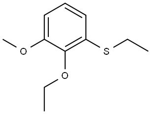 (2-ethoxy-3-methoxyphenyl)(ethyl)sulfane 结构式