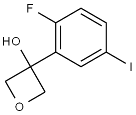 3-(2-fluoro-5-iodophenyl)oxetan-3-ol 结构式