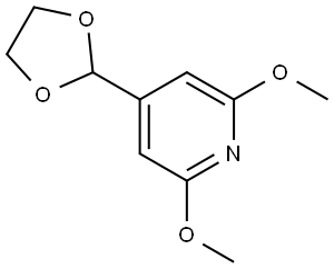 4-(1,3-dioxolan-2-yl)-2,6-dimethoxypyridine 结构式