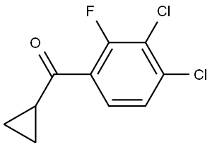 cyclopropyl(3,4-dichloro-2-fluorophenyl)methanone 结构式