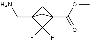 3-(氨甲基)-2,2-二氟双环[1.1.1]戊烷-1-甲酸甲酯, 3031791-14-4, 结构式