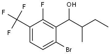 1-(6-bromo-2-fluoro-3-(trifluoromethyl)phenyl)-2-methylbutan-1-ol Structure