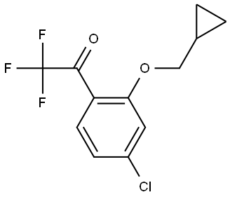 1-(4-chloro-2-(cyclopropylmethoxy)phenyl)-2,2,2-trifluoroethanone 结构式