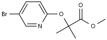 methyl 2-((5-bromopyridin-2-yl)oxy)-2-methylpropanoate 结构式