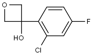 3-(2-chloro-4-fluorophenyl)oxetan-3-ol 结构式