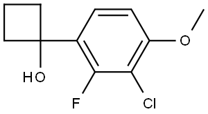 1-(3-chloro-2-fluoro-4-methoxyphenyl)cyclobutanol 结构式