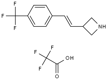 3-[(E)-2-[4-(trifluoromethyl)phenyl]ethenyl]azetidine 2,2,2-trifluoroacetate Structure