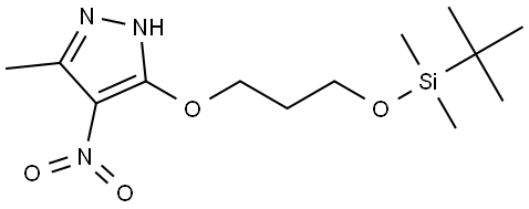 5-(3-((tert-Butyldimethylsilyl)oxy)propoxy)-3-methyl-4-nitro-1H-pyrazole Struktur
