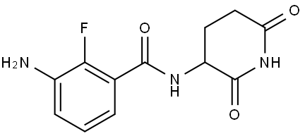 3-amino-N-(2,6-dioxo-3-piperidyl)-2-fluorobenzamide 结构式