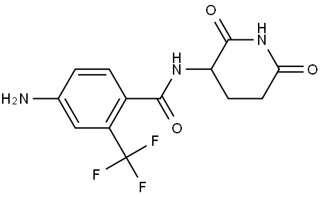 4-amino-N-(2,6-dioxo-3-piperidyl)-2-(trifluoromethyl)-benzamide,3032849-92-3,结构式