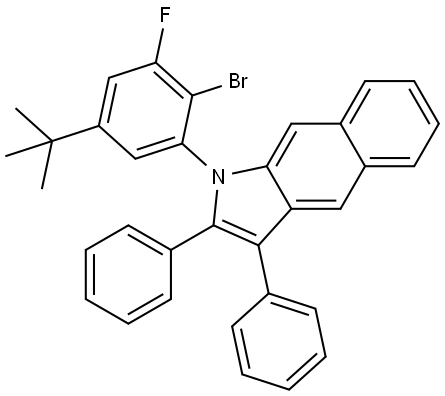 1H-Benz[f]indole, 1-[2-bromo-5-(1,1-dimethylethyl)-3-fluorophenyl]-2,3-diphenyl- 结构式