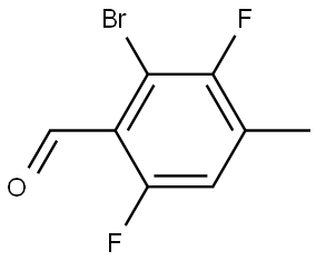 2-bromo-3,6-difluoro-4-methylbenzaldehyde 结构式