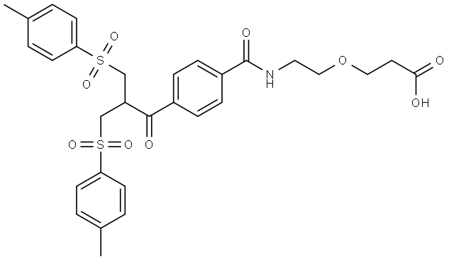 双砜-一聚乙二醇-羧酸, 3034752-98-9, 结构式