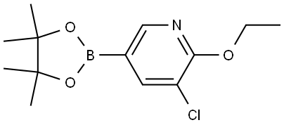 3-chloro-2-ethoxy-5-(4,4,5,5-tetramethyl-1,3,2-dioxaborolan-2-yl)pyridine Structure