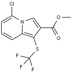 Methyl 5-chloro-1-((trifluoromethyl)thio)indolizine-2-carboxylate Structure