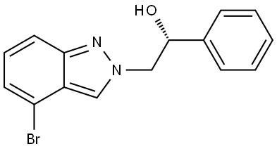 (R)-4-bromo-2-(2-fluoro-2-phenylethyl)-2H-indazole 结构式