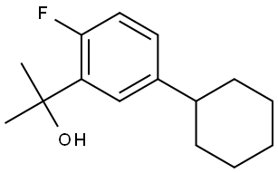 2-(5-cyclohexyl-2-fluorophenyl)propan-2-ol,3037703-23-1,结构式