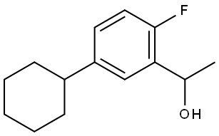 1-(5-cyclohexyl-2-fluorophenyl)ethanol 结构式