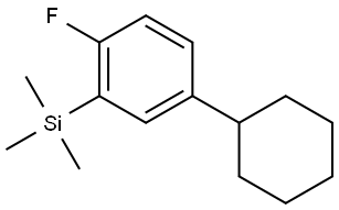 (5-cyclohexyl-2-fluorophenyl)trimethylsilane,3037703-89-9,结构式