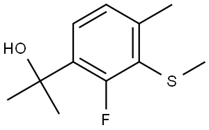 2-(2-fluoro-4-methyl-3-(methylthio)phenyl)propan-2-ol 结构式