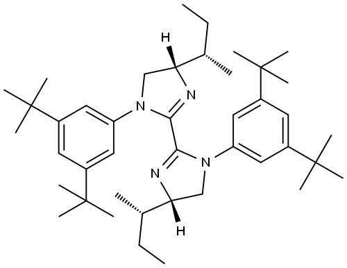 (4S,4'S)-4,4'-di((S)-sec-butyl)-1,1'-bis(3,5-di-tert-butylphenyl)-4,4',5,5'-tetrahydro-1H,1'H-2,2'-biimidazole Structure