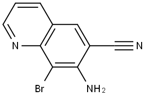 7-amino-8-bromoquinoline-6-carbonitrile Structure