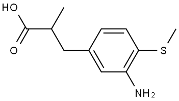 3-(3-amino-4-(methylthio)phenyl)-2-methylpropanoic acid Structure