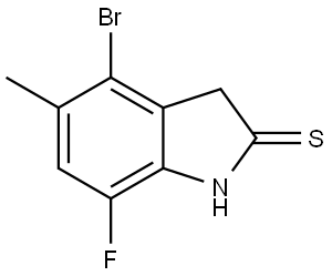 4-bromo-7-fluoro-5-methylindoline-2-thione Structure