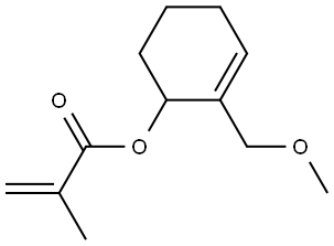 2-Propenoic acid, 2-methyl-, 2-(methoxymethyl)-2-cyclohexen-1-yl ester Structure